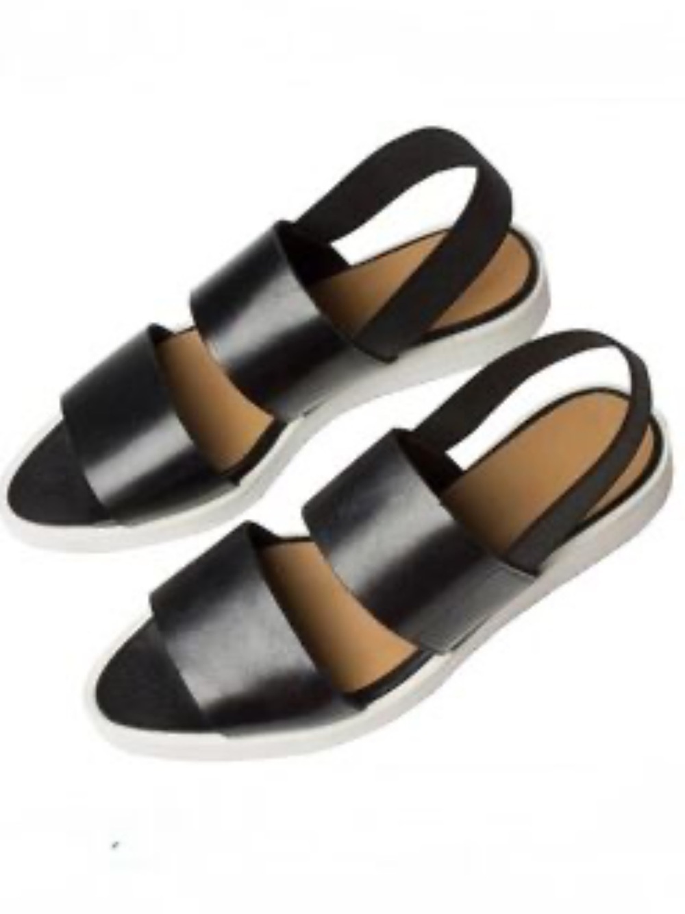 EVERLANE THE STREET PLATFORM SANDALS BLACK LEATHER SIZE 8